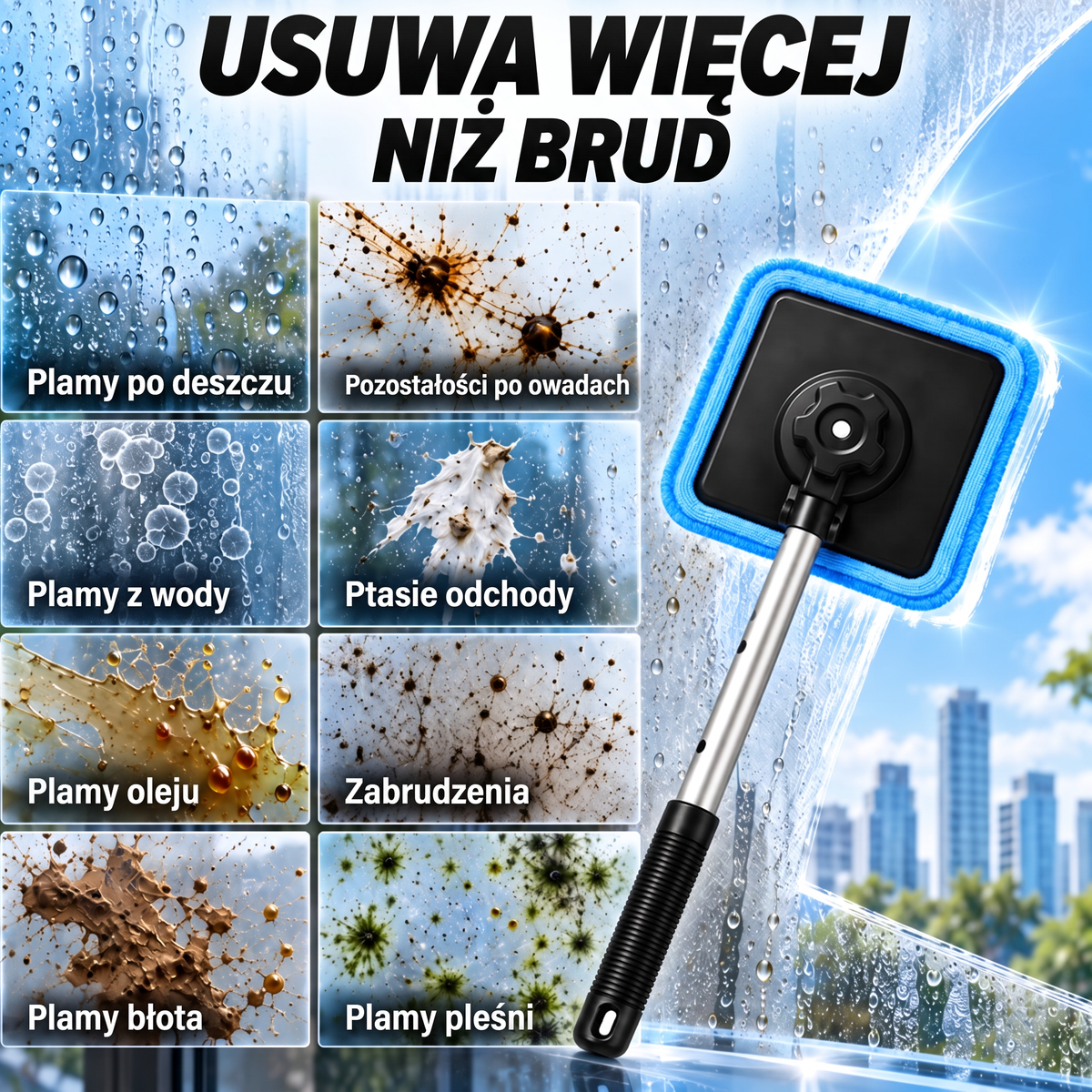 🚔Wszechstronny magnetyczny czyścik do szyb — dwustronne czyszczenie, zmywalne wkłady i zastosowanie w domu oraz samochodzie | Jeden zestaw. Czystsze szyby. Mniej wysiłku. 🚢